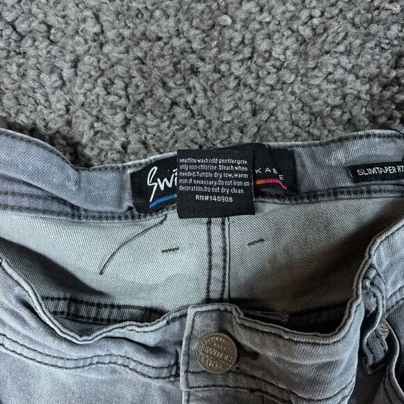 Switch Jeans Mens 40x32 Slim Taper Fit Distressed Painted Graphic Streetwear - Picture 3 of 8